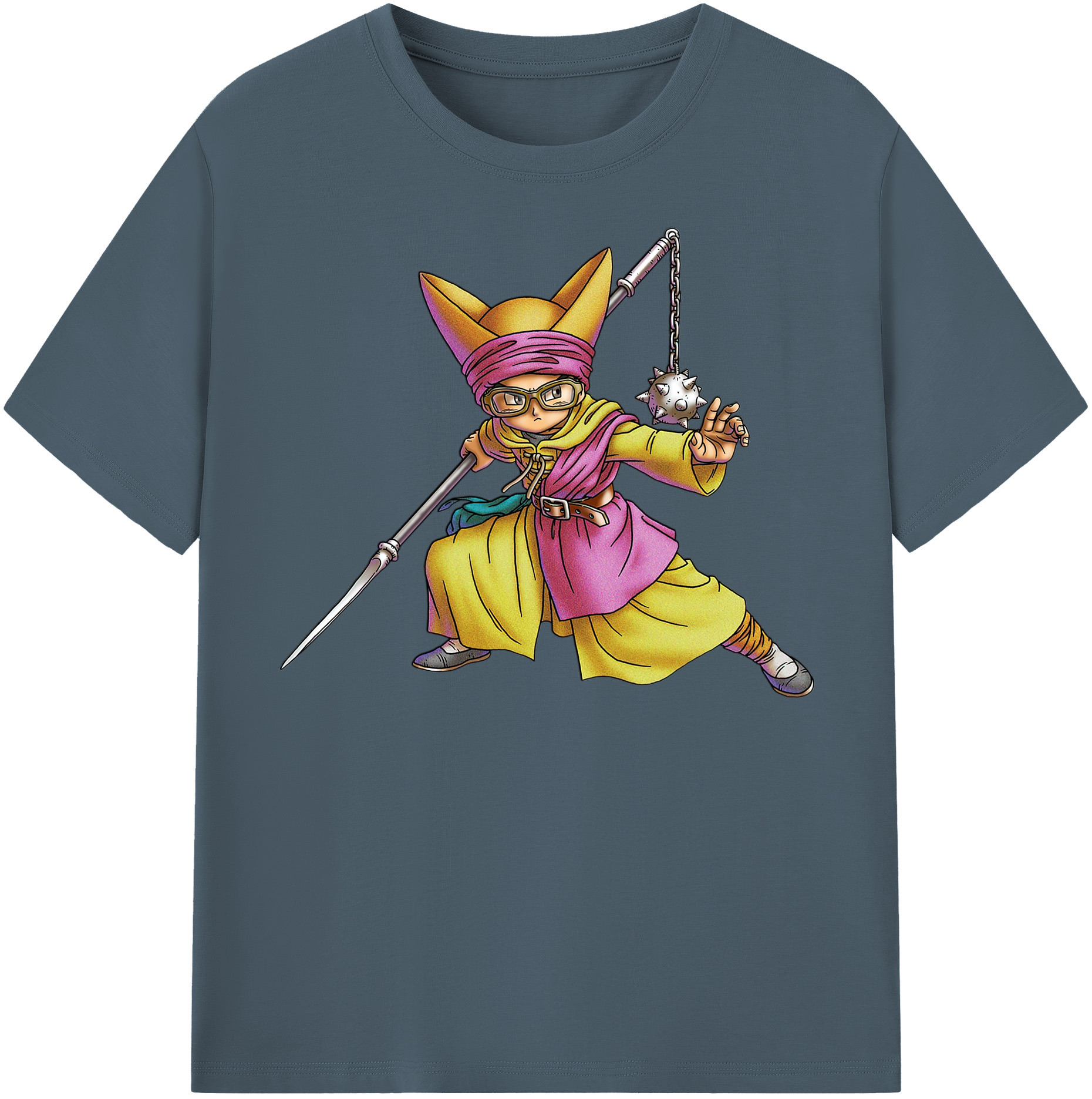 （画像用） ドラゴンクエスト Doragon Kuesuto Dragon Quest 綿100％半袖Tシャツ（フロントプリント）